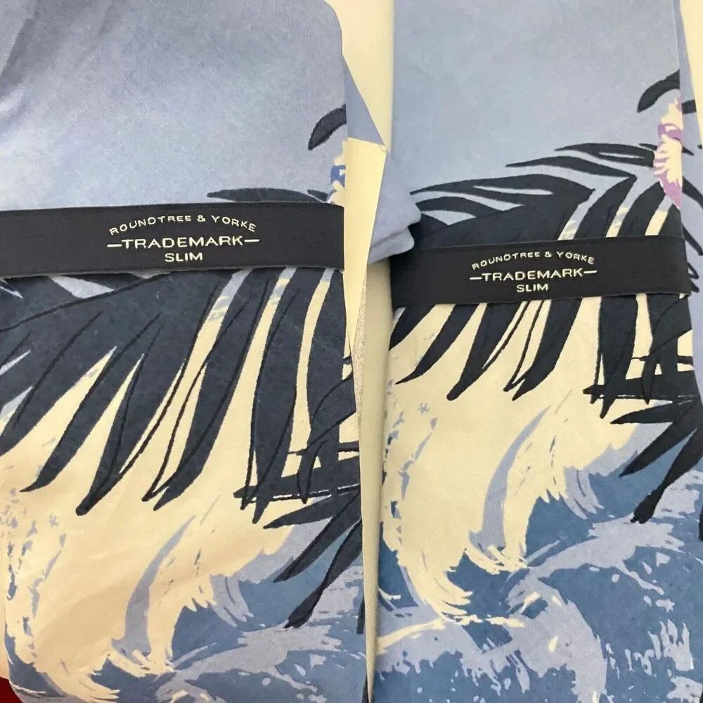 #5632 Roundtree and Yorke Purple Novelty Mens Hawaiian Surfer Necktie, Tie 57X3